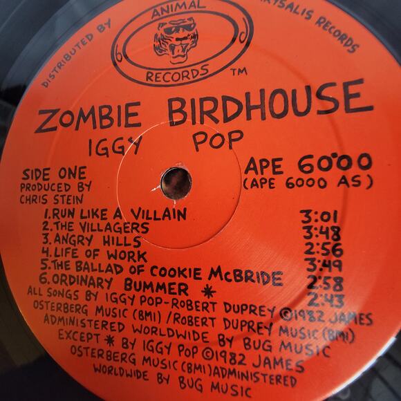 Iggy Pop  LP zombie birdhouse 1982 - Picture 3 of 3